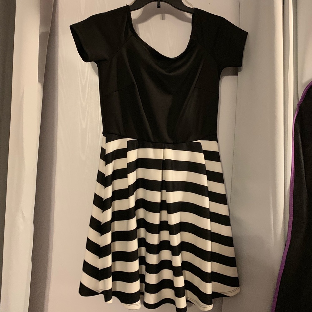 Stripped Skater Dress